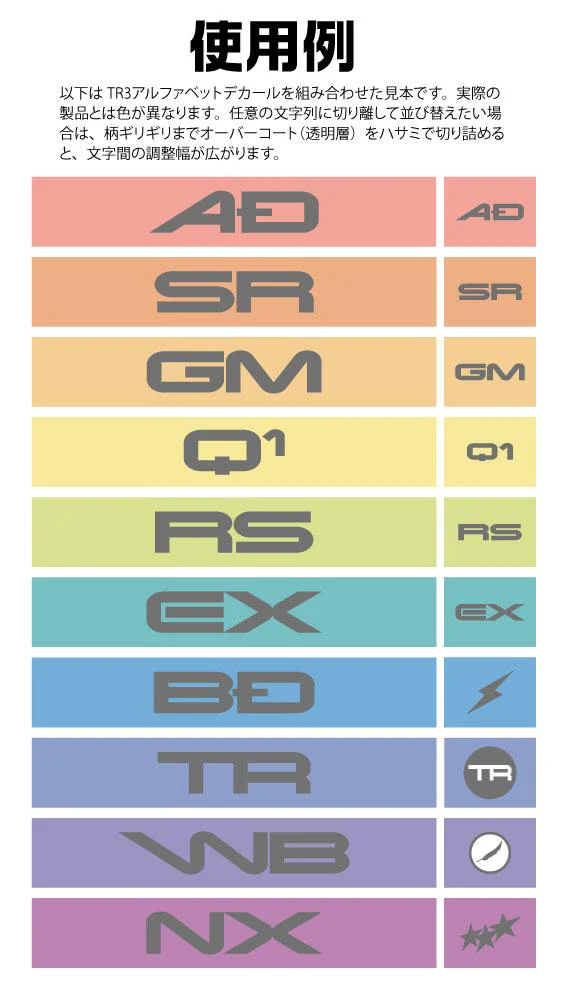 TR Decal 3 Alphabet Gray(1pc) - Image 4