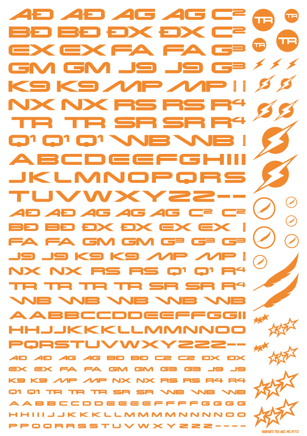 TR Decal 3 Alphabet Orange(1pc) - Image 2
