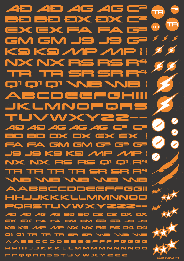 TR Decal 3 Alphabet Orange(1pc) - Image 3