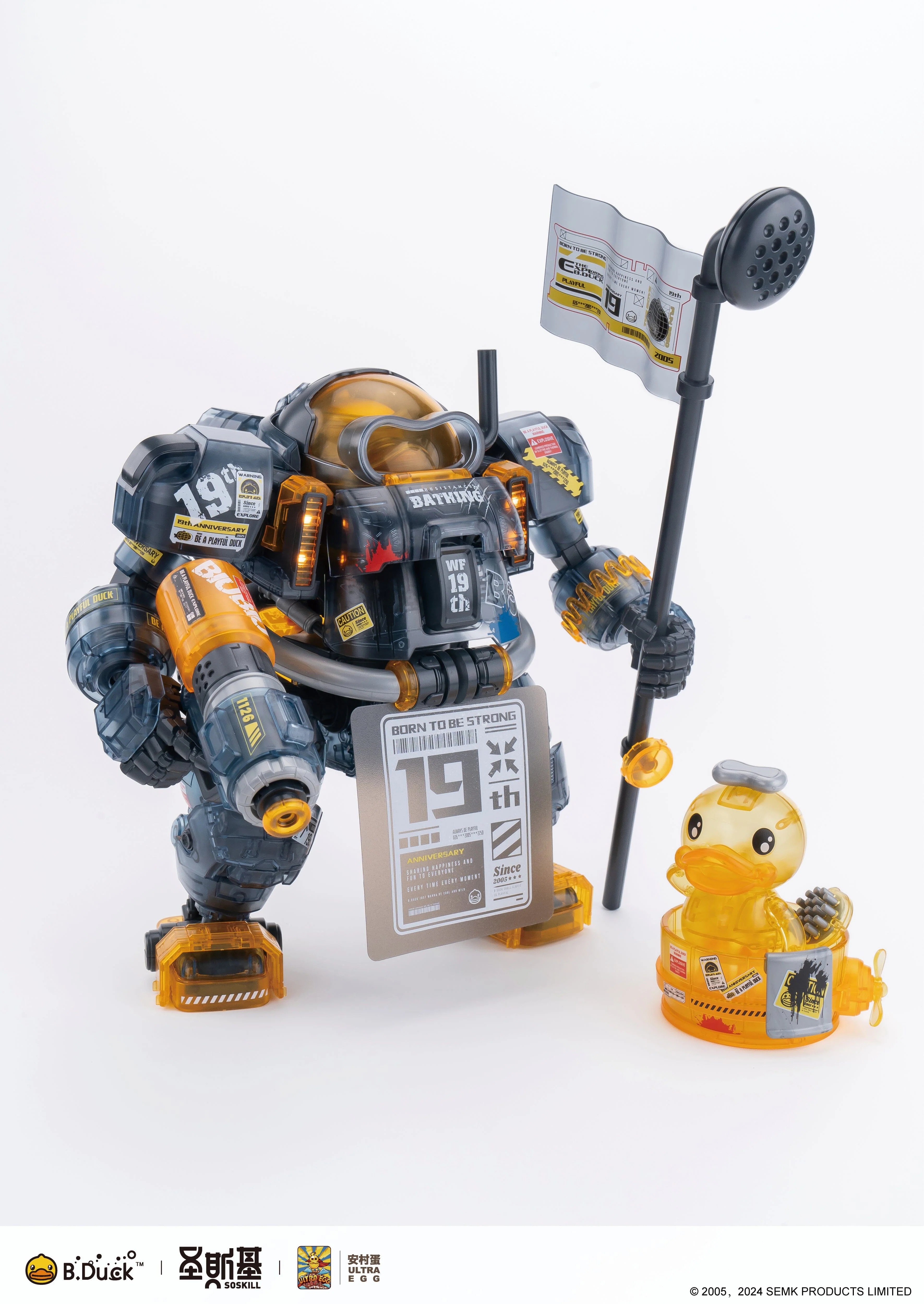Trendy Machinery 19th Anniversary B.Duck & Spa Duck (Black Samurai Ver.) Limited Edition Model Kit - Image 2