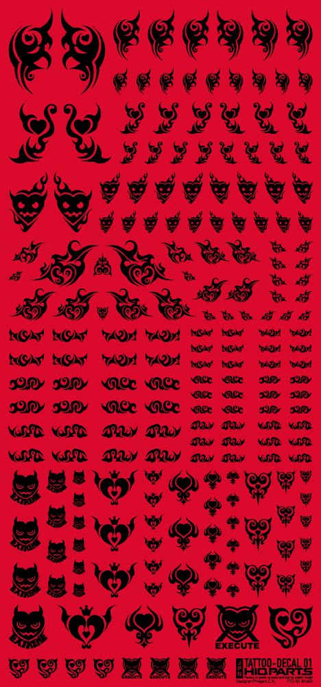 Tattoo Decal 01 "Heart" Black(1pc) - Image 3