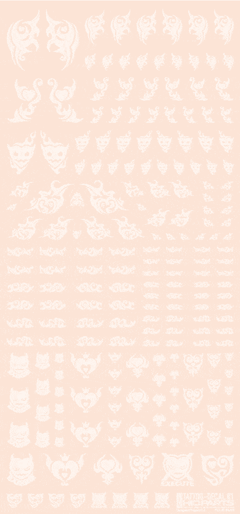Tattoo Decal 01 "Heart" Clear White(1pc) - Image 2