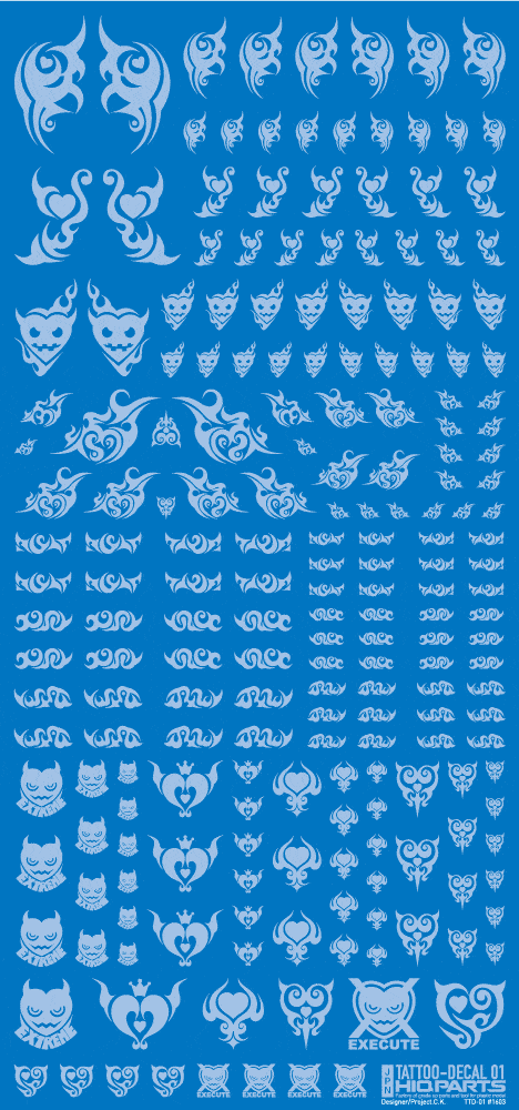 Tattoo Decal 01 "Heart" Clear White(1pc) - Image 3