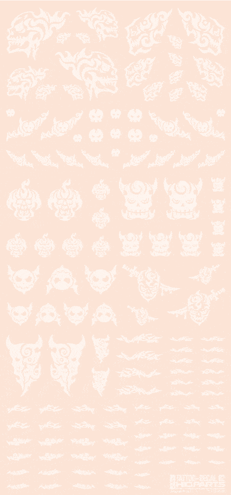 Tattoo Decal 02 "Skull" Clear White(1pc) - Image 2