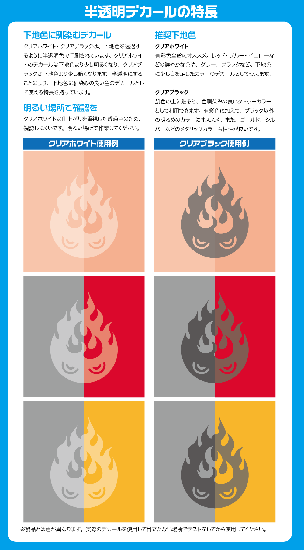 Tattoo Decal 03 "Fire" Black(1pc) - Image 4