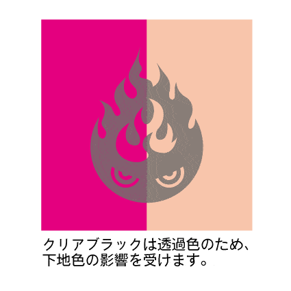 Tattoo Decal 03 "Fire" Clear Black(1pc) - Image 3