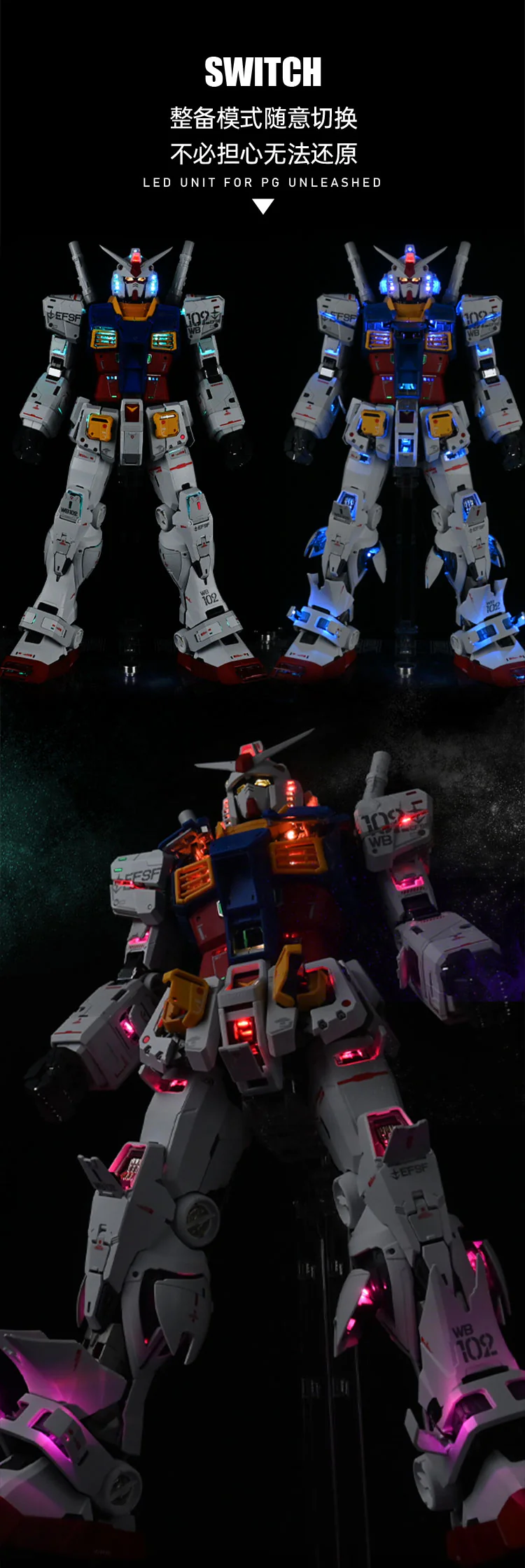 UA Workshop LED Set for PG Unleashed RX-78-2 (Regular Version) - Image 11