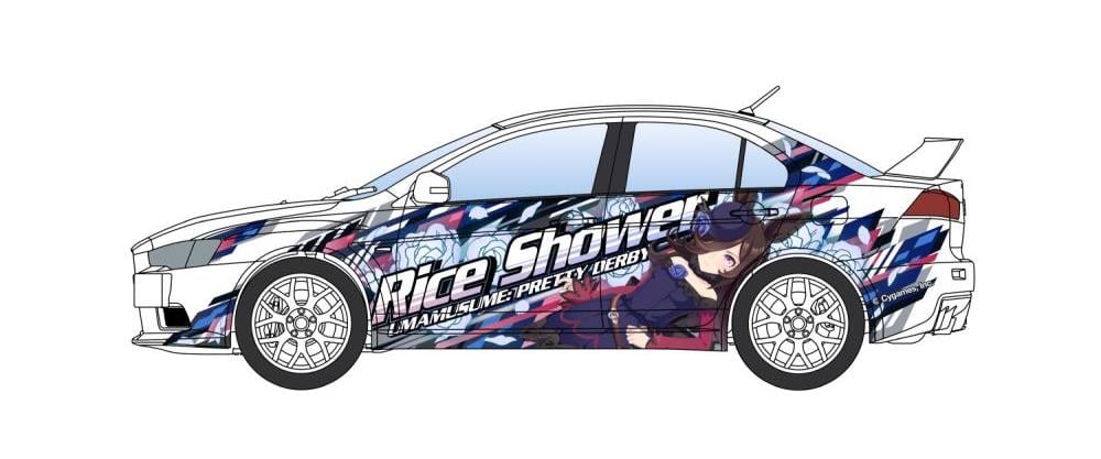 Uma Musume Pretty Derby Itasha No.3 Mitsubishi CZ4A Lancer Evolution X Final Edition '15 (Ver.2) 1/24 Scale Model Kit - Image 6