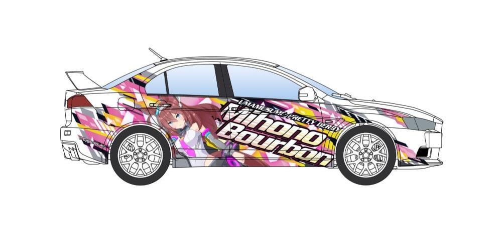 Uma Musume Pretty Derby Itasha No.3 Mitsubishi CZ4A Lancer Evolution X Final Edition '15 (Ver.2) 1/24 Scale Model Kit - Image 7