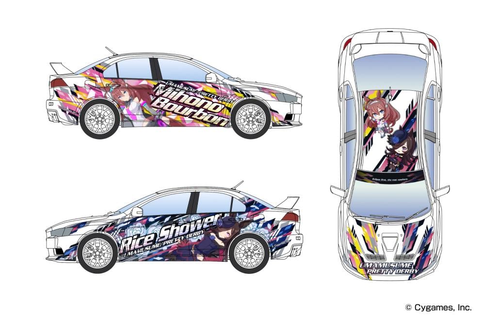 Uma Musume Pretty Derby Itasha No.3 Mitsubishi CZ4A Lancer Evolution X Final Edition '15 (Ver.2) 1/24 Scale Model Kit - Image 8
