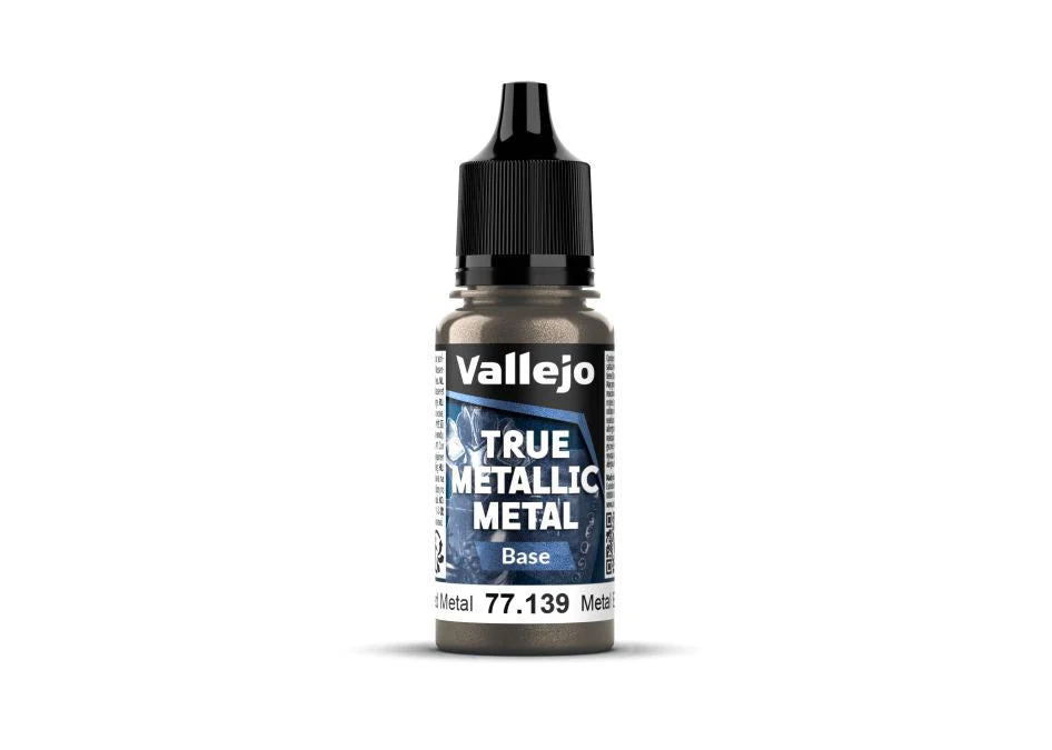 Vallejo 18ml Bottle Aged Metal (Base) True Metallic Metal