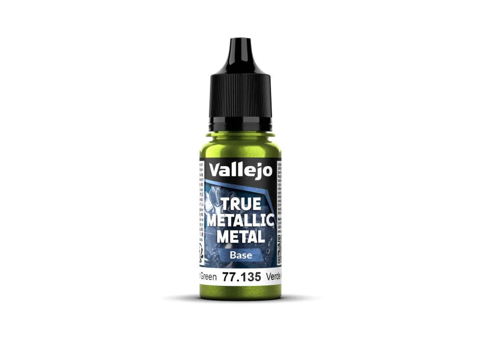 Vallejo 18ml Bottle Amber Green (Base) True Metallic Metal