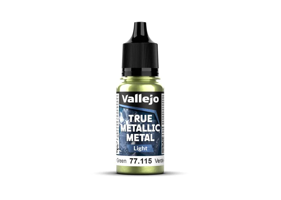 Vallejo 18ml Bottle Amber Green (Light) True Metallic Metal