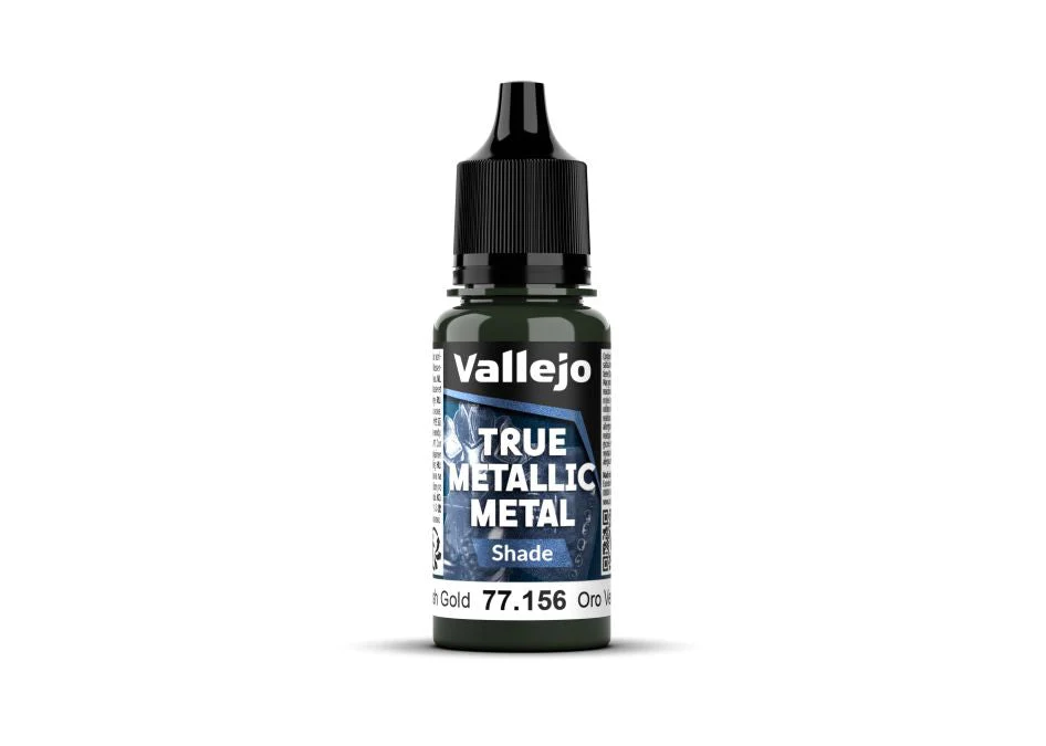 Vallejo 18ml Bottle Greenish Gold (Shade) True Metallic Metal