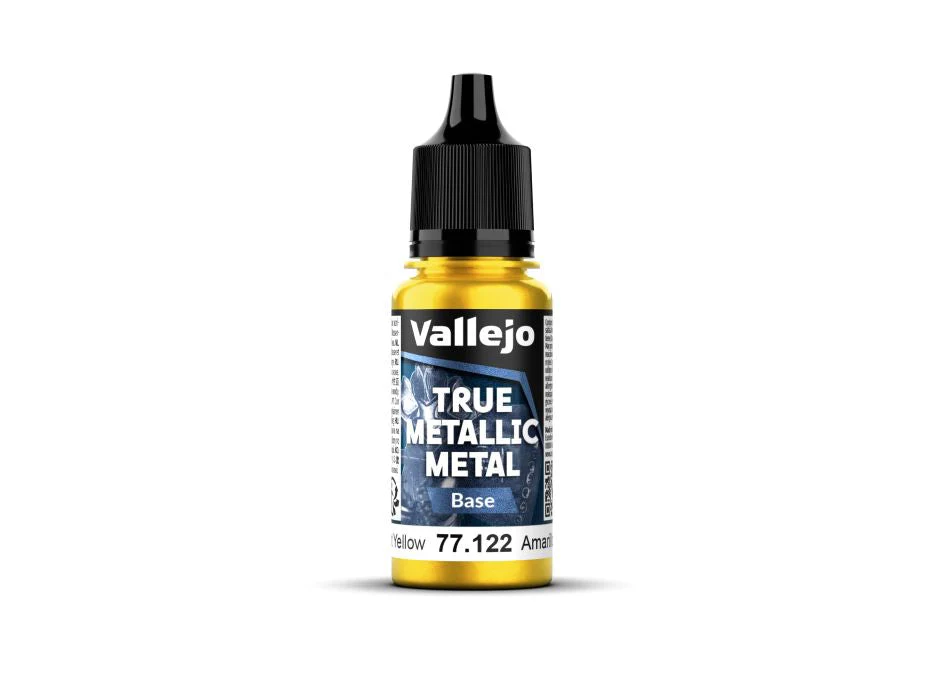 Vallejo 18ml Bottle Radiant Yellow (Base) True Metallic Metal