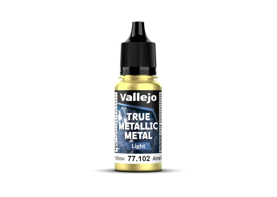 Vallejo 18ml Bottle Radiant Yellow (Light) True Metallic Metal