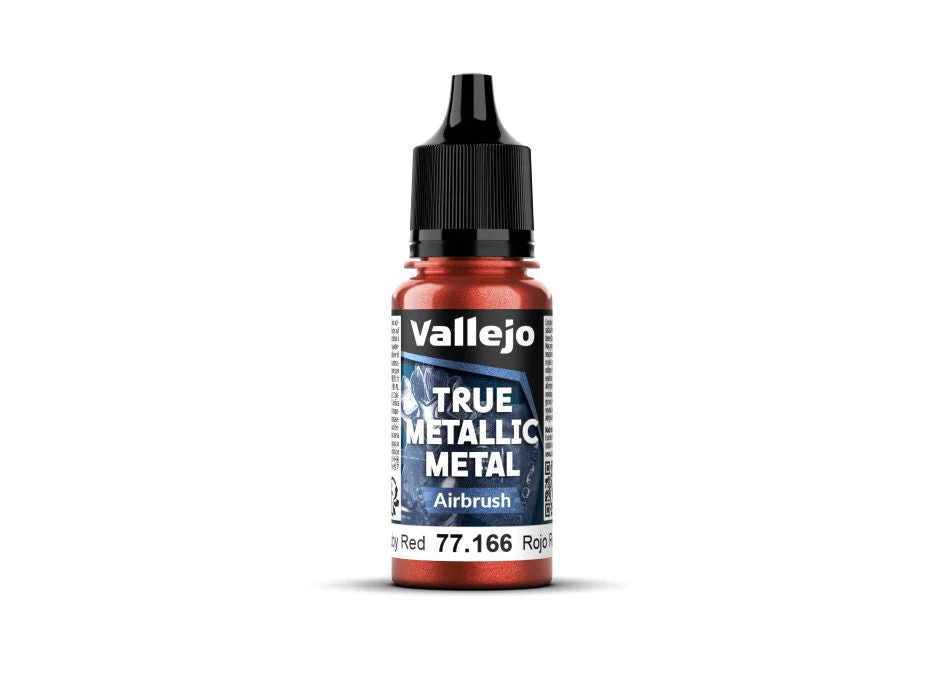 Vallejo 18ml Bottle Ruby Red (Airbrush) True Metallic Metal