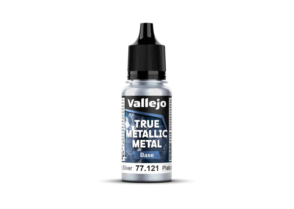 Vallejo 18ml Bottle Sterling Silver (Base) True Metallic Metal
