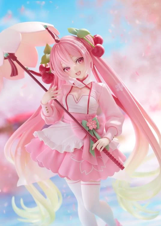 Vocaloid AMP+ Sakura Miku (Sakura Dress Ver.) Figure - Image 3