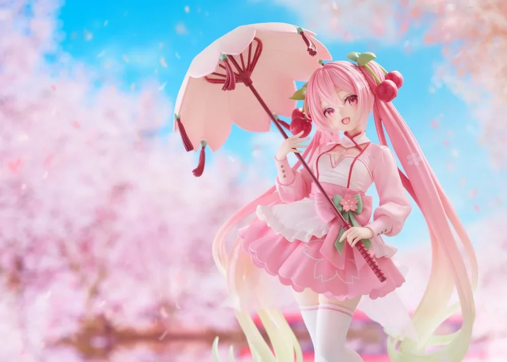 Vocaloid AMP+ Sakura Miku (Sakura Dress Ver.) Figure - Image 4