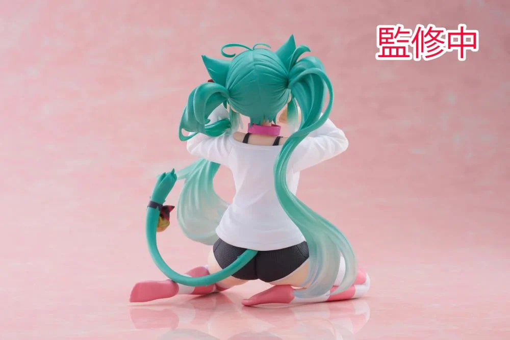Vocaloid Desktop Cute Miku Hatsune (Nekomimi T-Shirt Ver.) Figure - Image 4