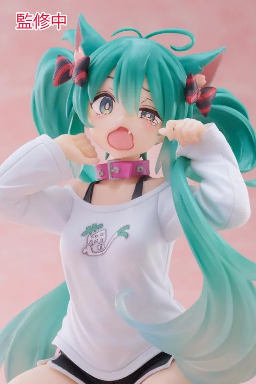 Vocaloid Desktop Cute Miku Hatsune (Nekomimi T-Shirt Ver.) Figure - Image 5