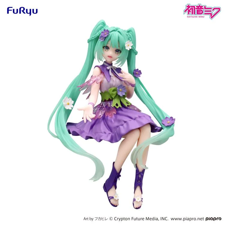 Vocaloid Hatsune Miku (Flower Fairy Cosmos Purple Color Ver.) Noodle Stopper Figure - Image 2