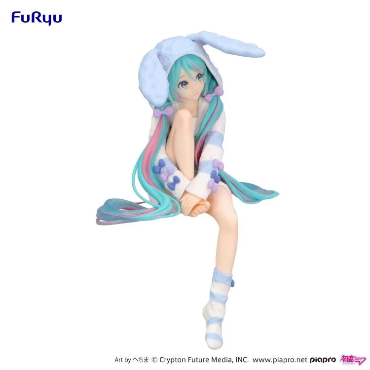 Vocaloid Hatsune Miku (Rabbit Ear Hood Pajama Blue Color Ver.) Noodle Stopper Figure - Image 11