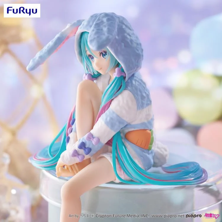 Vocaloid Hatsune Miku (Rabbit Ear Hood Pajama Blue Color Ver.) Noodle Stopper Figure - Image 5