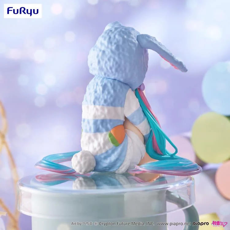 Vocaloid Hatsune Miku (Rabbit Ear Hood Pajama Blue Color Ver.) Noodle Stopper Figure - Image 6
