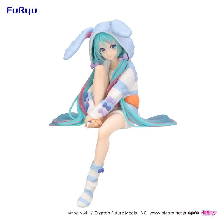 Vocaloid Hatsune Miku (Rabbit Ear Hood Pajama Blue Color Ver.) Noodle Stopper Figure - Image 8