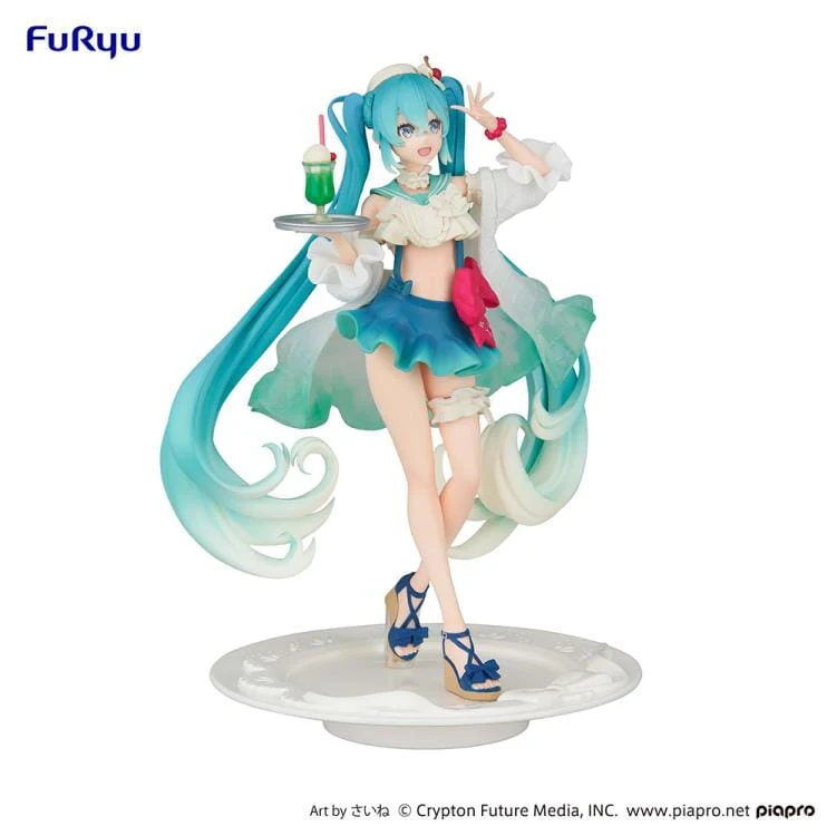 Vocaloid SweetSweets Series Hatsune Miku (Melon Soda Float Ver.) Exceed Creative Figure - Image 5