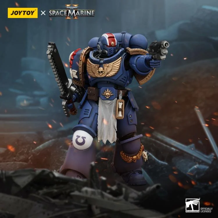 Warhammer 40,000 Space Marine 2 Ultramarines Lieutenant Titus 1/18 Scale Action Figure - Image 7