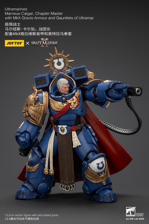 Warhammer 40,000 Space Marine 2 Ultramarines Marneus Calgar Chapter Master with MKX Gravis Armour and Gauntlets of Ultramar 1/18 Scale Action Figure - Image 12