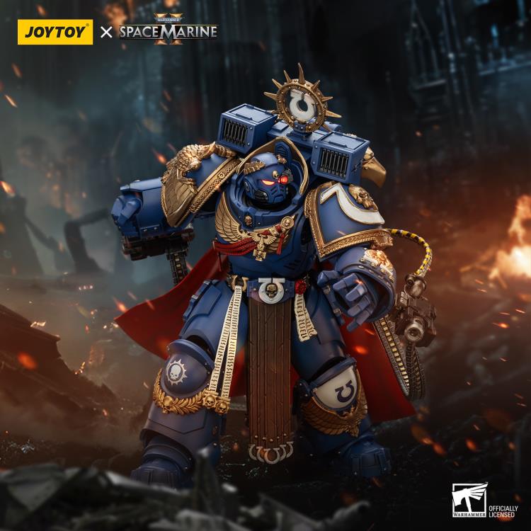 Warhammer 40,000 Space Marine 2 Ultramarines Marneus Calgar Chapter Master with MKX Gravis Armour and Gauntlets of Ultramar 1/18 Scale Action Figure - Image 2