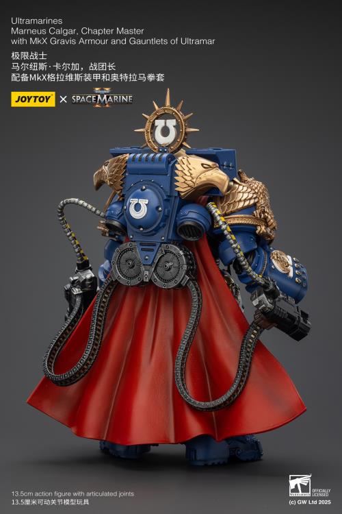 Warhammer 40,000 Space Marine 2 Ultramarines Marneus Calgar Chapter Master with MKX Gravis Armour and Gauntlets of Ultramar 1/18 Scale Action Figure - Image 4