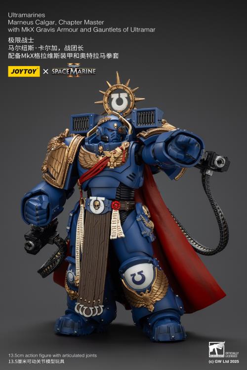 Warhammer 40,000 Space Marine 2 Ultramarines Marneus Calgar Chapter Master with MKX Gravis Armour and Gauntlets of Ultramar 1/18 Scale Action Figure - Image 7