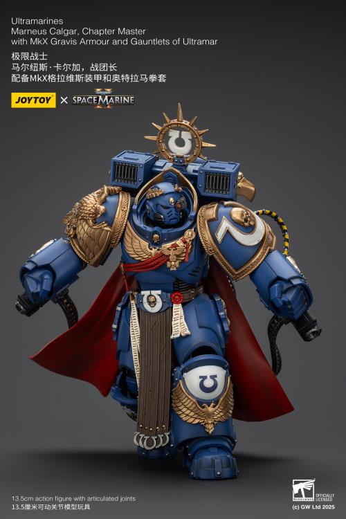 Warhammer 40,000 Space Marine 2 Ultramarines Marneus Calgar Chapter Master with MKX Gravis Armour and Gauntlets of Ultramar 1/18 Scale Action Figure - Image 8