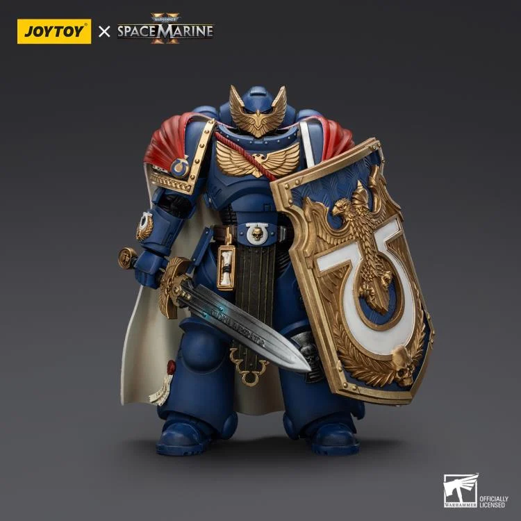 Warhammer 40,000 Space Marine 2 Ultramarines Victrix Honour Guard With Storm Shield And Power Sword 1/18 Scale Action Figure - Image 3