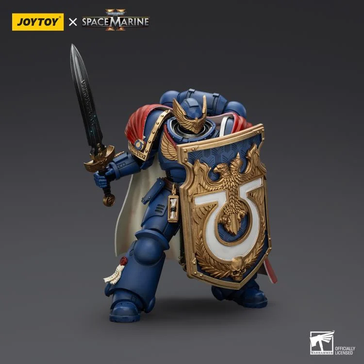 Warhammer 40,000 Space Marine 2 Ultramarines Victrix Honour Guard With Storm Shield And Power Sword 1/18 Scale Action Figure - Image 4