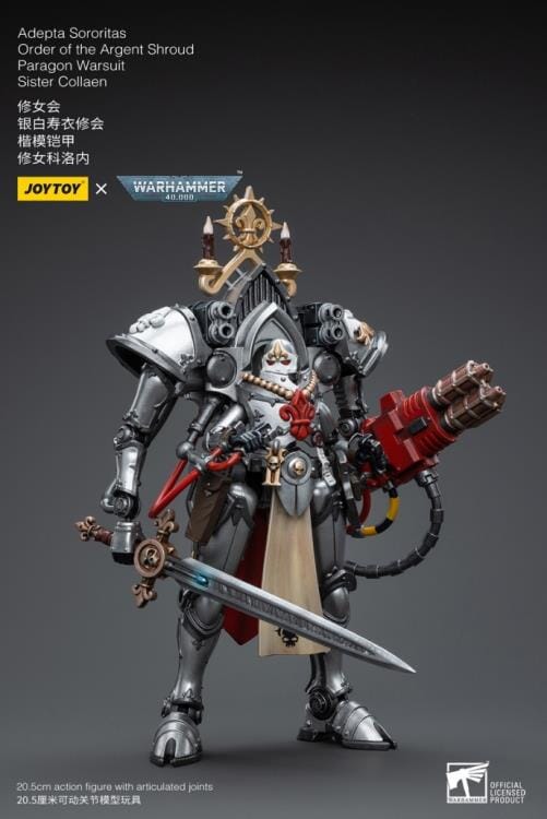 Warhammer 40k Adepta Sororitas Battle Sisters Order of the Argent Shroud Paragon Warsuit Sister Collaen 1/18 Scale Figure - Image 4