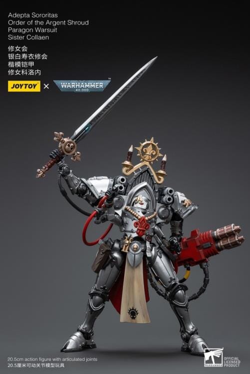 Warhammer 40k Adepta Sororitas Battle Sisters Order of the Argent Shroud Paragon Warsuit Sister Collaen 1/18 Scale Figure - Image 5