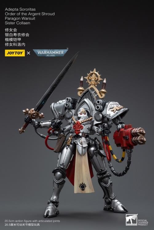 Warhammer 40k Adepta Sororitas Battle Sisters Order of the Argent Shroud Paragon Warsuit Sister Collaen 1/18 Scale Figure - Image 6
