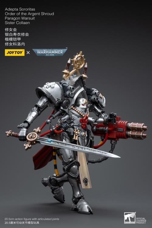 Warhammer 40k Adepta Sororitas Battle Sisters Order of the Argent Shroud Paragon Warsuit Sister Collaen 1/18 Scale Figure - Image 7