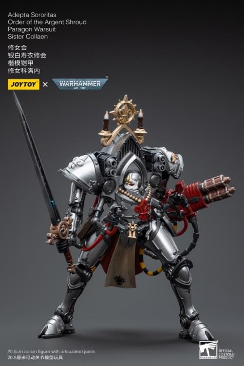 Warhammer 40k Adepta Sororitas Battle Sisters Order of the Argent Shroud Paragon Warsuit Sister Collaen 1/18 Scale Figure - Image 8