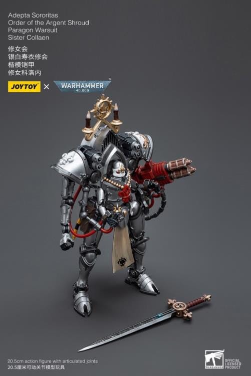 Warhammer 40k Adepta Sororitas Battle Sisters Order of the Argent Shroud Paragon Warsuit Sister Collaen 1/18 Scale Figure - Image 9