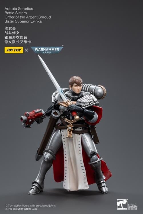 Warhammer 40k Adepta Sororitas Battle Sisters Order of the Argent Shroud Sister Superior Evinka 1/18 Scale Figure - Image 4