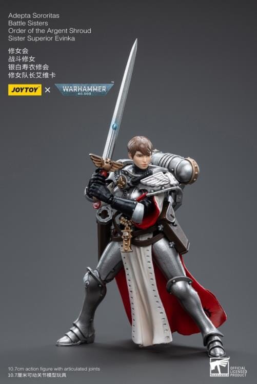 Warhammer 40k Adepta Sororitas Battle Sisters Order of the Argent Shroud Sister Superior Evinka 1/18 Scale Figure - Image 5