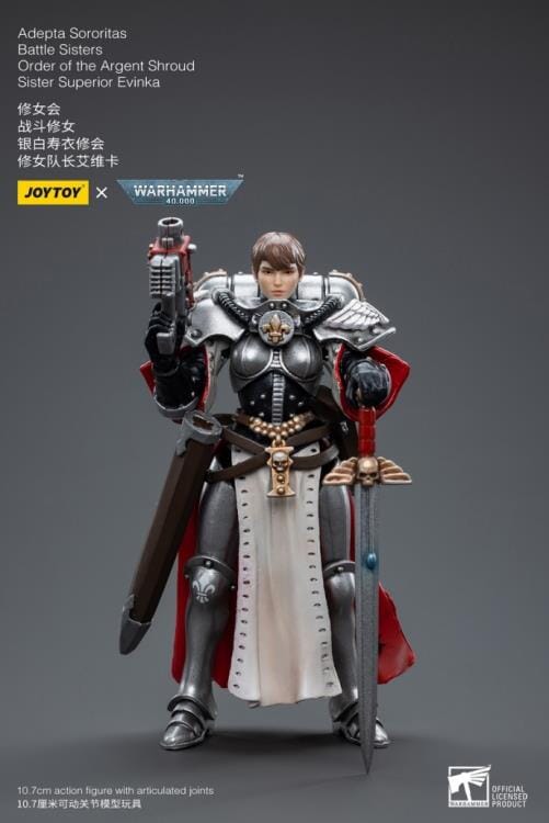 Warhammer 40k Adepta Sororitas Battle Sisters Order of the Argent Shroud Sister Superior Evinka 1/18 Scale Figure - Image 6