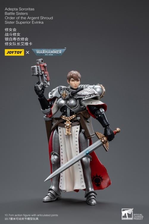 Warhammer 40k Adepta Sororitas Battle Sisters Order of the Argent Shroud Sister Superior Evinka 1/18 Scale Figure - Image 8